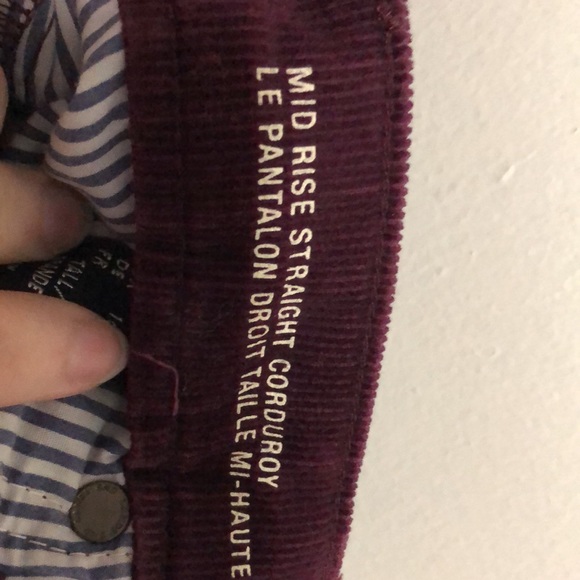 Lands End 12 Tall Burgundy Corduroy Pants - Picture 3 of 4